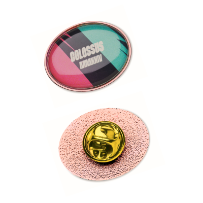 Picture of OVAL METAL LAPEL PIN with Doming