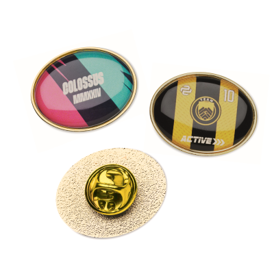Picture of OVAL METAL LAPEL PIN with Doming