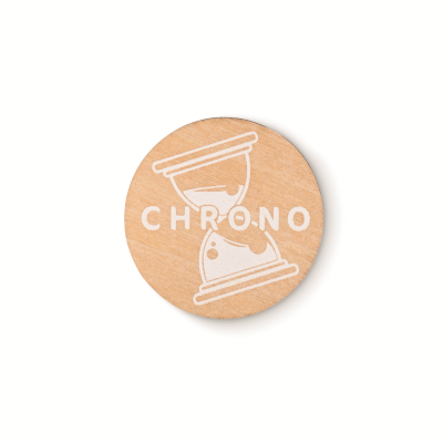 Picture of ROUND SHAPE WOOD LAPEL PIN