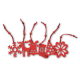 Picture of SET OF 6 FELT TREE HANGERS in Red