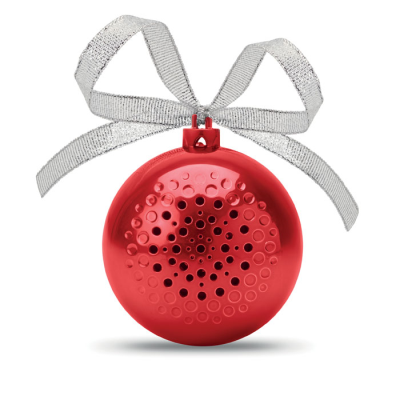 Picture of SPEAKER CHRISTMAS BALL in Red.