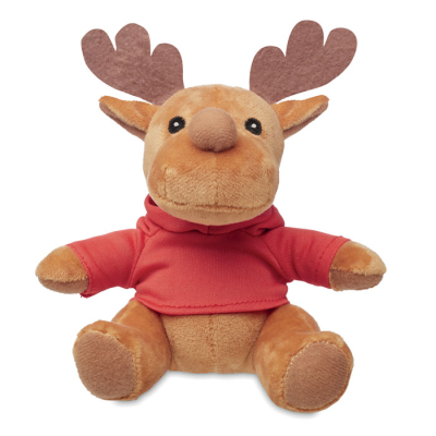 Picture of PLUSH REINDEER with Hooded Hoody in Red