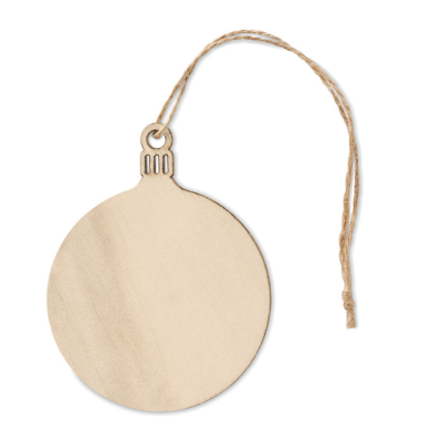 Picture of WOOD TREE BAUBLE HANGER in Brown