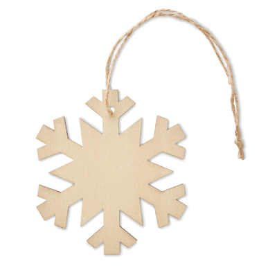 Picture of SNOWFLAKE TREE HANGER in Brown