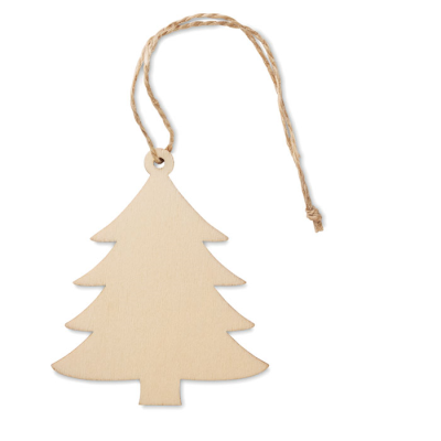 Picture of WOOD TREE SHAPE HANGER in Brown