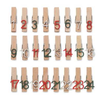 Picture of 24 CLIP ADVENT CALENDAR SET