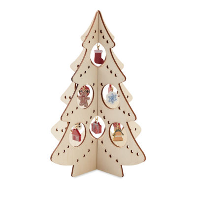 Picture of WOOD XMAS TREE DECORATION
