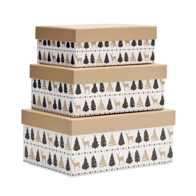 Picture of SET OF 3 CHRISTMAS GIFT BOXES