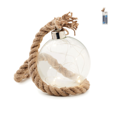 Picture of GLASS BAUBLE LED LIGHT in White