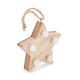 Picture of WOOD WEED STAR with Lights in Brown