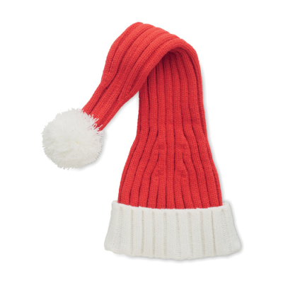 Picture of LONG CHRISTMAS KNITTED BEANIE in Red.