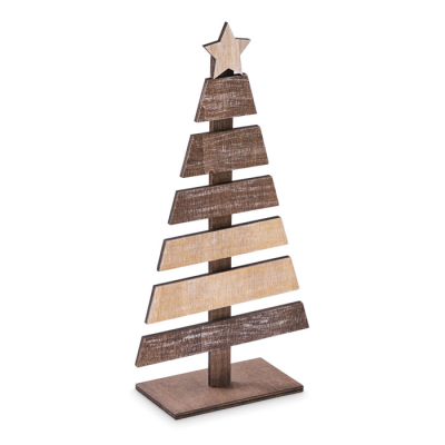 Picture of WOOD CHRISTMAS TREE in Brown