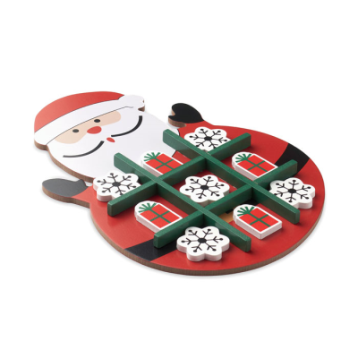Picture of CHRISTMAS WOOD TIC TAC TOE in Red