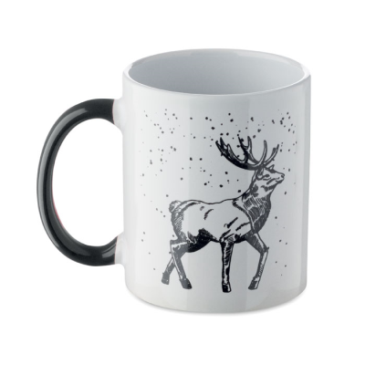 Picture of SEASONAL CERAMIC POTTERY MUG 300ML in Black