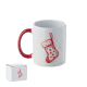 Picture of SEASONAL CERAMIC POTTERY MUG 300ML in Red