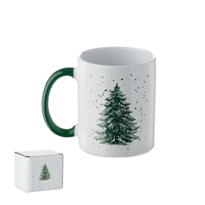 Picture of SEASONAL CERAMIC POTTERY MUG 300ML in Green