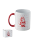 Picture of SEASONAL CERAMIC POTTERY MUG 300ML in Red