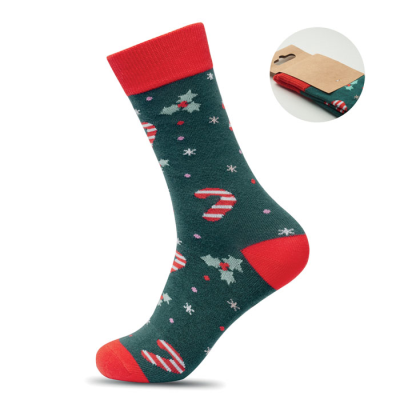 Picture of PAIR OF CHRISTMAS SOCKS L in Green