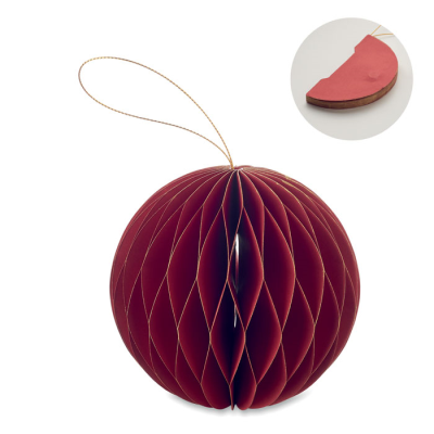 Picture of FOLDING XMAS BAUBLE HANGER in Red