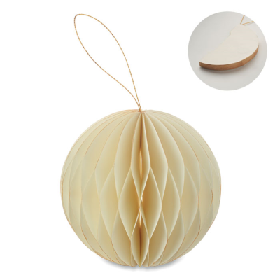 Picture of FOLDING XMAS BAUBLE HANGER in Brown