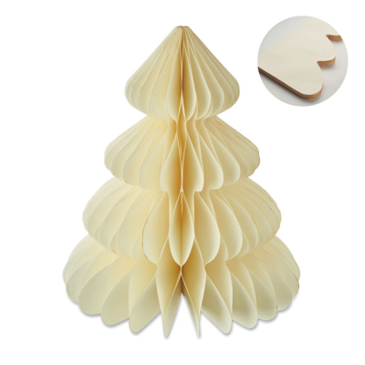 Picture of PAPER XMAS TREE DECORATION in Brown