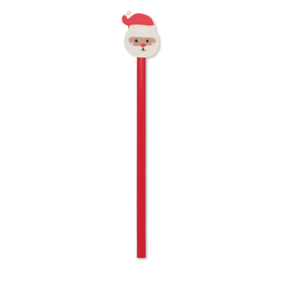Picture of CHRISTMAS PENCIL with Eraser in Red