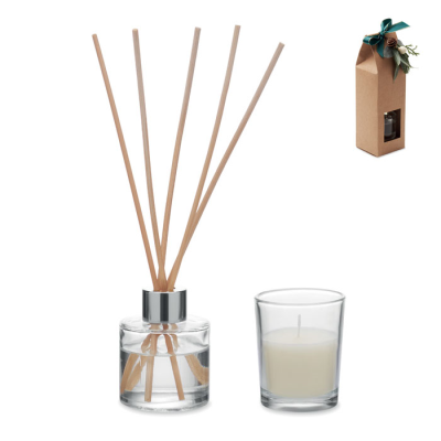 Picture of VANILLA DIFFUSER & CANDLE SET in Brown