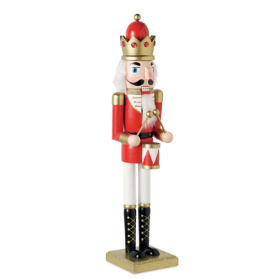 Picture of LARGE WOOD NUT CRACKERS in Red