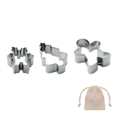 Picture of CHRISTMAS COOKIE CUTTER SET in Brown
