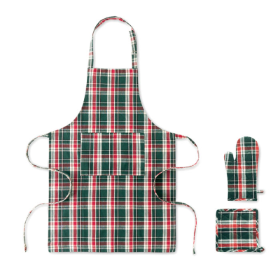 Picture of CHEQUERED COTTON KITCHEN SET