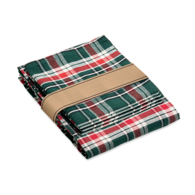Picture of CHEQUER COTTON TABLE CLOTH SET