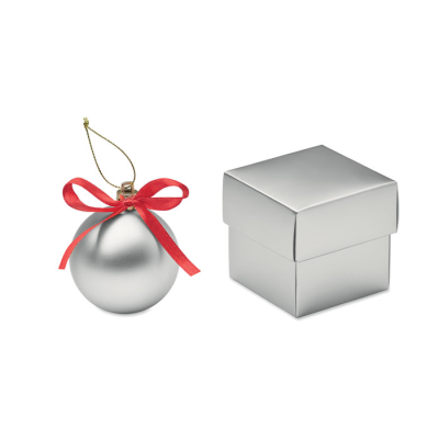 Picture of CHRISTMAS BAUBLE GIFT BOX in Silver