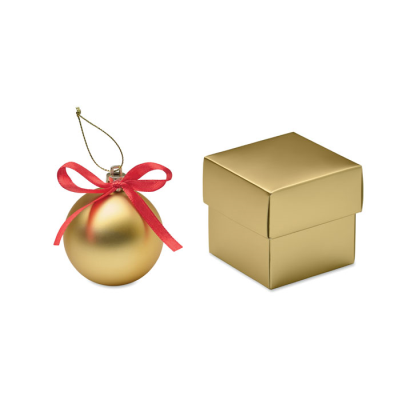 Picture of CHRISTMAS BAUBLE GIFT BOX in Gold