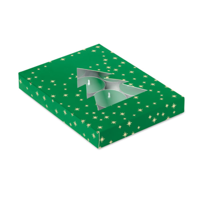 Picture of CINNAMON SCENTED TEA LIGHT SET in Green