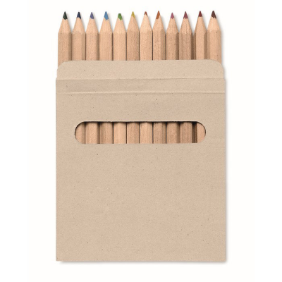 Picture of 12 COLOUR PENCIL SET SET in Brown.