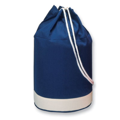 Picture of COTTON DUFFLE BAG BICOLOUR in Blue.