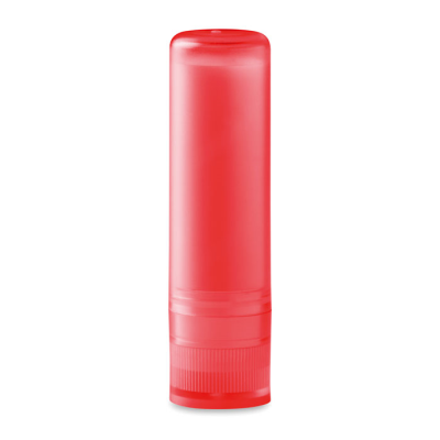 LIP BALM in Transparent Red.