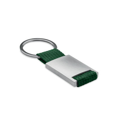 Picture of METAL RECTANGULAR KEYRING in Green