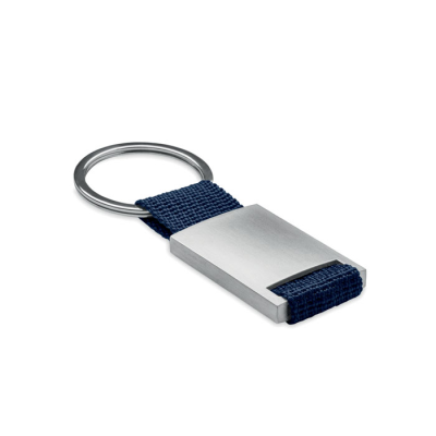 Picture of METAL RECTANGULAR KEYRING in Blue