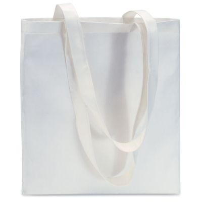 Picture of 80GR & M² NONWOVEN SHOPPER TOTE BAG in White.