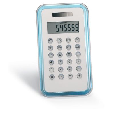 Picture of 8 DIGIT CALCULATOR in Blue.