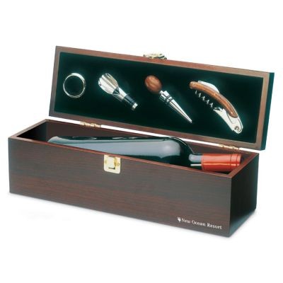 Picture of WINE SET in Wine Box in Brown