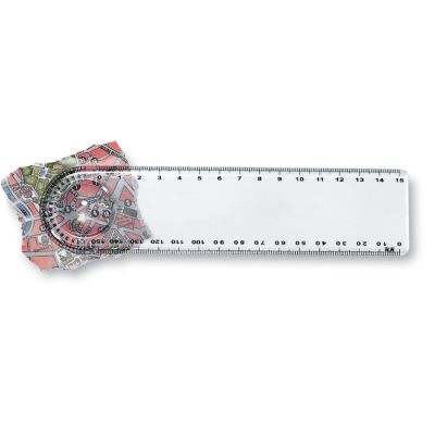 Picture of RULER with Magnifier in White.