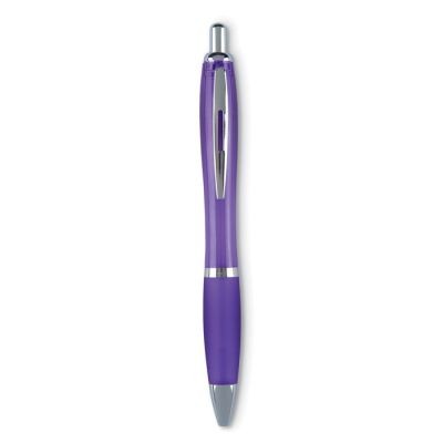Picture of PUSH BUTTON BALL PEN in Transparent Violet