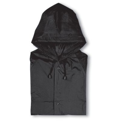 Picture of PVC RAINCOAT with Hood in Black.