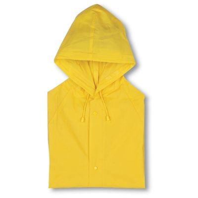 PVC RAINCOAT with Hood in Yellow.