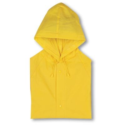 Picture of PVC RAINCOAT with Hood in Yellow.