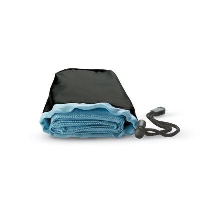 Picture of SPORTS TOWEL in Nylon Pouch in Blue.