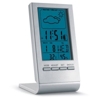 Picture of WEATHER STATION with Blue LCD in Silver.