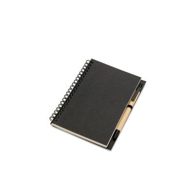 Picture of B6 RECYCLED NOTE BOOK with Pen in Black.